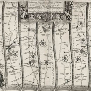 Section of Plate 12 from Ogilby's Britannia